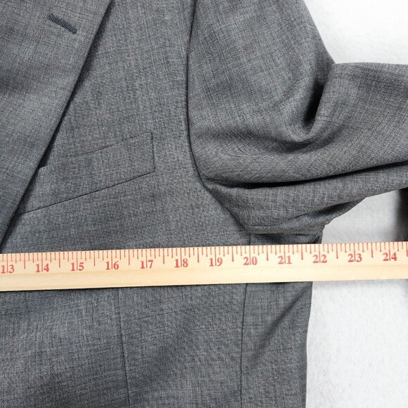 Hickey Freeman Jacket Mens 42 Regular Gray Worsted Wool Union Made Blazer Suit - Picture 5 of 16